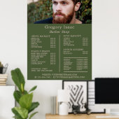 Ginger Beard Model, Men Barbers Price List Poster (Heimbüro)
