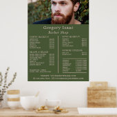 Ginger Beard Model, Men Barbers Price List Poster (Küche)
