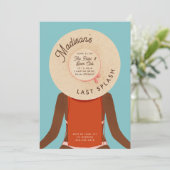 Ginger Black Girl Bachelorette Pool Party Einladung (Stehend Vorderseite)