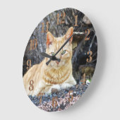 Ginger Boy Große Wanduhr (Winkel)