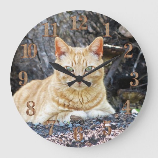 Ginger Boy Große Wanduhr (Vorderseite)