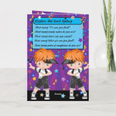 Ginger Boys Hip Hop Word Suche glücklich Geburtsta Karte (Rückseite)