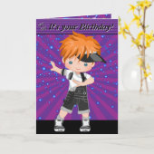 Ginger Boys Hip Hop Word Suche glücklich Geburtsta Karte (Gelbe Blume)