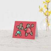 Ginger Bread Couple Snap Gingerbread Mann Cookies Karte (Gelbe Blume)