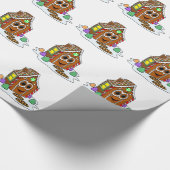 Ginger Bread House Cartoon Geschenkpapier (Ecke)