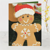 Ginger Bread Man Karte (Gelbe Blume)