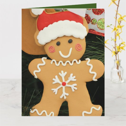 Ginger Bread Man Karte (Gelbe Blume)