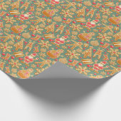Ginger Bread Man Pattern National Gingerbrett Day Geschenkpapier (Ecke)