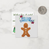 Ginger Bread Mann: Mitteilungskarte (Vorderseite/Rückseite Beispiel)