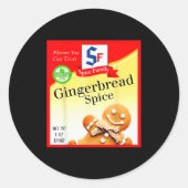 Ginger Bread Sce Group Costume Family Matching Hal Runder Aufkleber (Vorderseite)