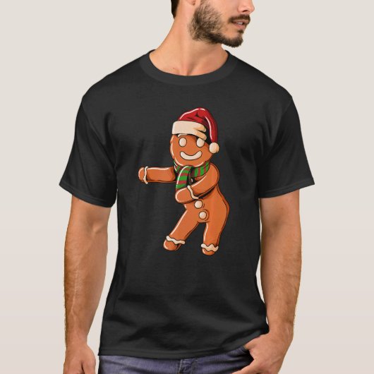 Ginger Bread with Christmashat Floss Dance on Chri T-Shirt (Vorderseite)