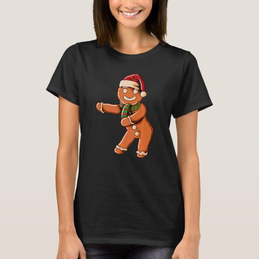 Ginger Bread with Christmashat Floss Dance on Chri T-Shirt (Vorderseite)
