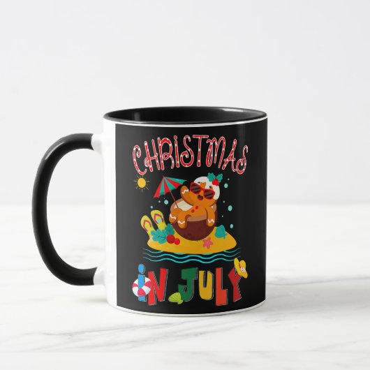 Ginger Brei Weihnachten im Juli Funny Beach Sommer Tasse (Links)