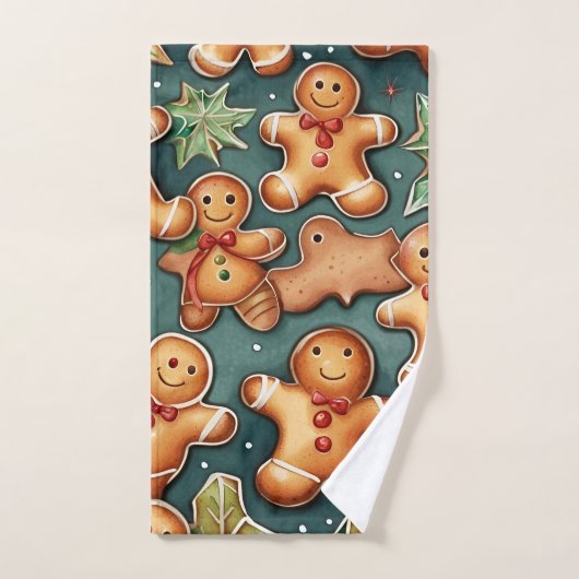 Ginger breman niedliches Weihnachtsdesign Badhandtuch Set (Handtuch)