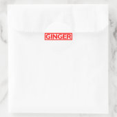 Ginger Briefmarke Runder Aufkleber (Tasche)