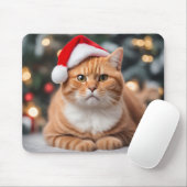 Ginger British Shorthair Christmas Mousepad (Mit Mouse)