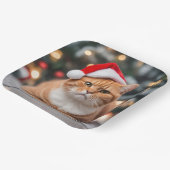 Ginger British Shorthair Christmas Pappteller (Gewinkelt)