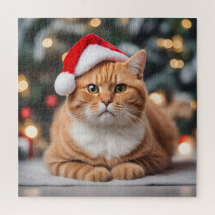 Ginger British Shorthair Christmas Puzzle