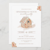 Ginger Broad House Dekorieren Party Einladung (Vorne/Hinten)