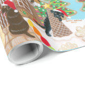 Ginger Broad House Labradors Painting Geschenkpapier (Rolleneckpunkt)