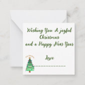 Ginger Broad Man: Mitteilungskarte (Rückseite)