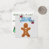 Ginger Broad Man: Mitteilungskarte (Vorderseite/Rückseite Beispiel)