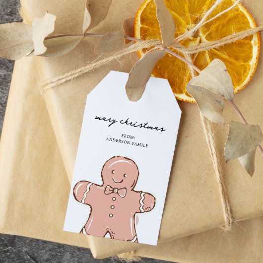 Ginger Broad Man Weihnachten Geschenkanhänger