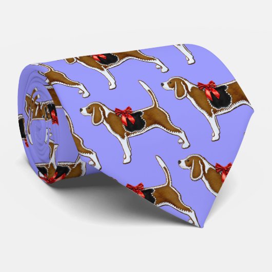 Ginger Brot Beagle Weihnachtskost Krawatte (Gerollt)