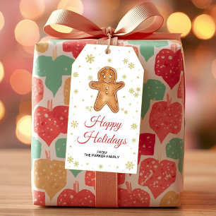 Ginger Brot man Geschenke Tags, Holidays Bevorzugu Geschenkanhänger