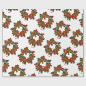 Ginger Brot Man Wrapping Paper Geschenkpapier (Flach)