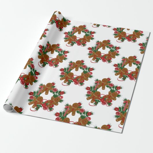 Ginger Brot Man Wrapping Paper Geschenkpapier (Ungerollt)