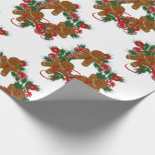 Ginger Brot Man Wrapping Paper Geschenkpapier (Ecke)