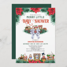 Ginger Brot Poinsettia Merry Little Baby Dusche