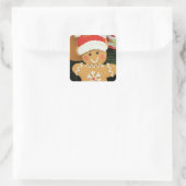 Ginger Brownie Quadratischer Aufkleber (Tasche)