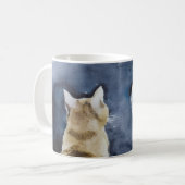 Ginger Cat and Full Moon Classic Tasse (Vorderseite Links)