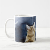 Ginger Cat and Full Moon Classic Tasse (Links)