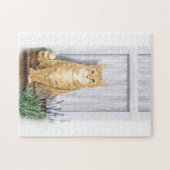 Ginger Cat and Lavender Door Art Puzzle (Horizontal)