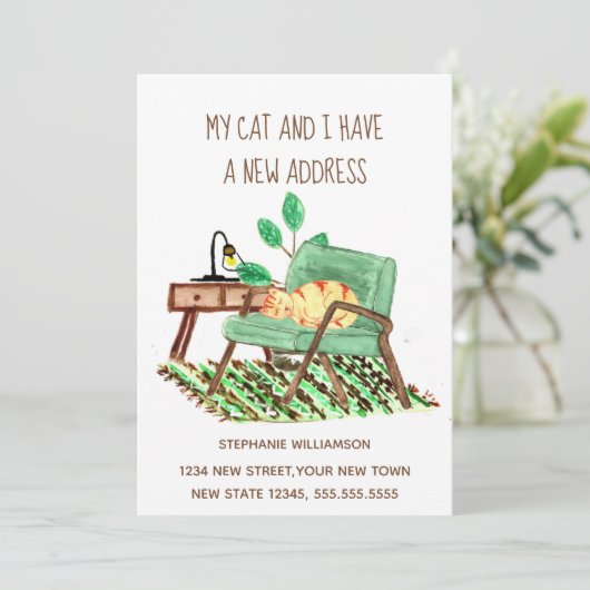 Ginger Cat Änderung der Adresse Bewegung Ankündigu (Stehend Vorderseite)