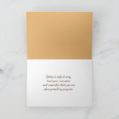 Ginger Cat auf einem rustikalen Zaun Karte (Innenseite)