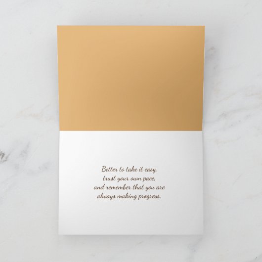 Ginger Cat auf einem rustikalen Zaun Karte (Innenseite)