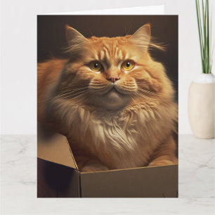 GINGER CAT BIRTHDAY ART Grußkarte Karte