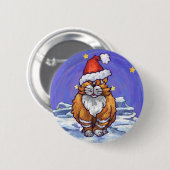 Ginger Cat Christmas Button (Vorne & Hinten)