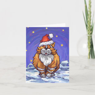Ginger Cat Christmas Feiertagskarte