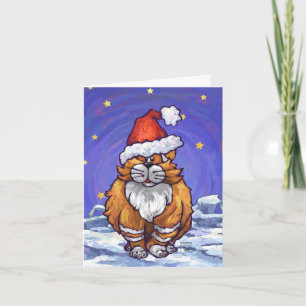 Ginger Cat Christmas Feiertagskarte