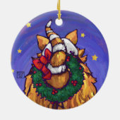 Ginger Cat Christmas Keramik Ornament (Hinten)