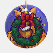 Ginger Cat Christmas Keramik Ornament (Hinten)