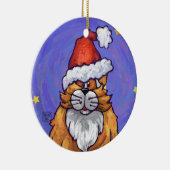 Ginger Cat Christmas Keramik Ornament (Rechts)