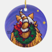 Ginger Cat Christmas Keramik Ornament (Hinten)
