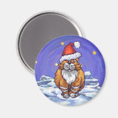 Ginger Cat Christmas Magnet (Vorderseite/Rückseite)
