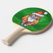 Ginger Cat Christmas on Green Tischtennis Schläger (Vorderseite)